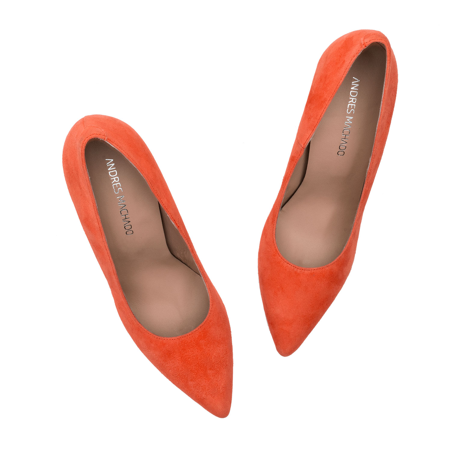 Heeled Shoes in Coral Suede 