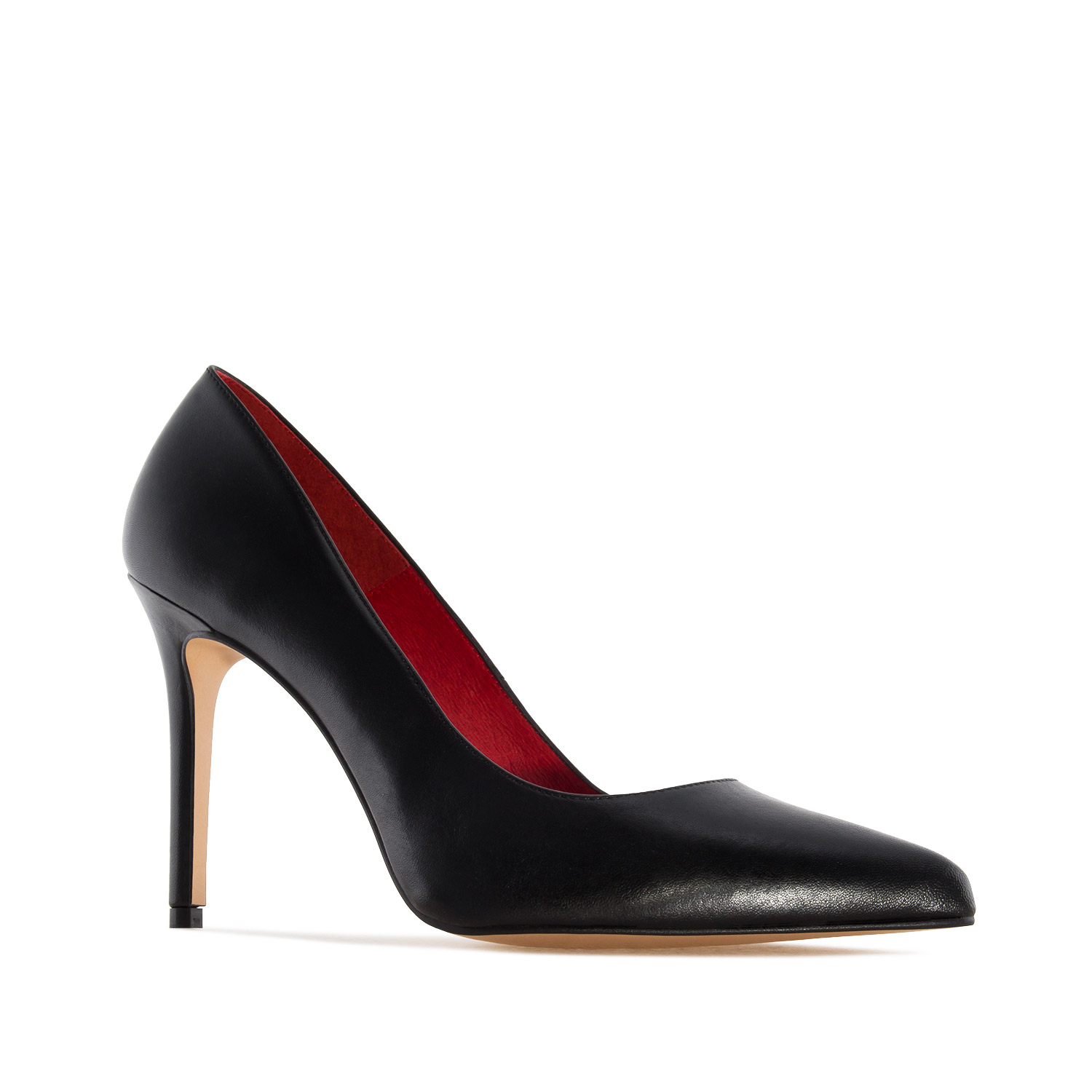 Heeled Shoes in Black Nappa Leather 