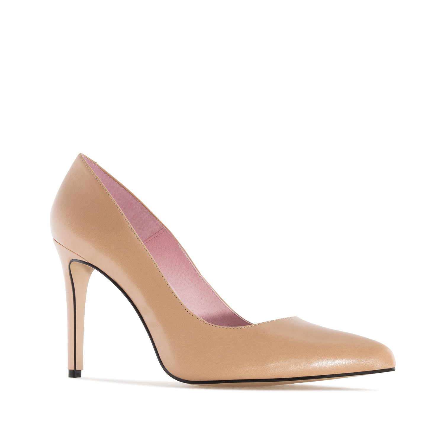 Heeled Shoes in Nude coloured Nappa Leather 