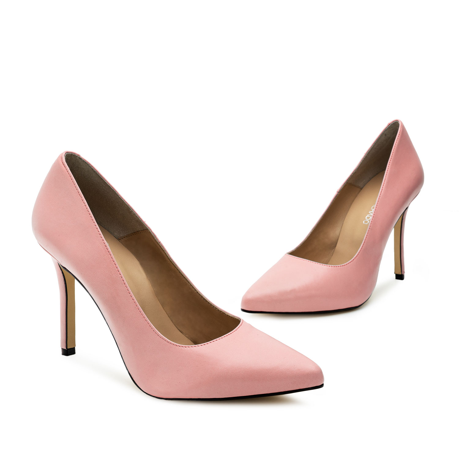Heeled Shoes in Pink Nappa Leather 
