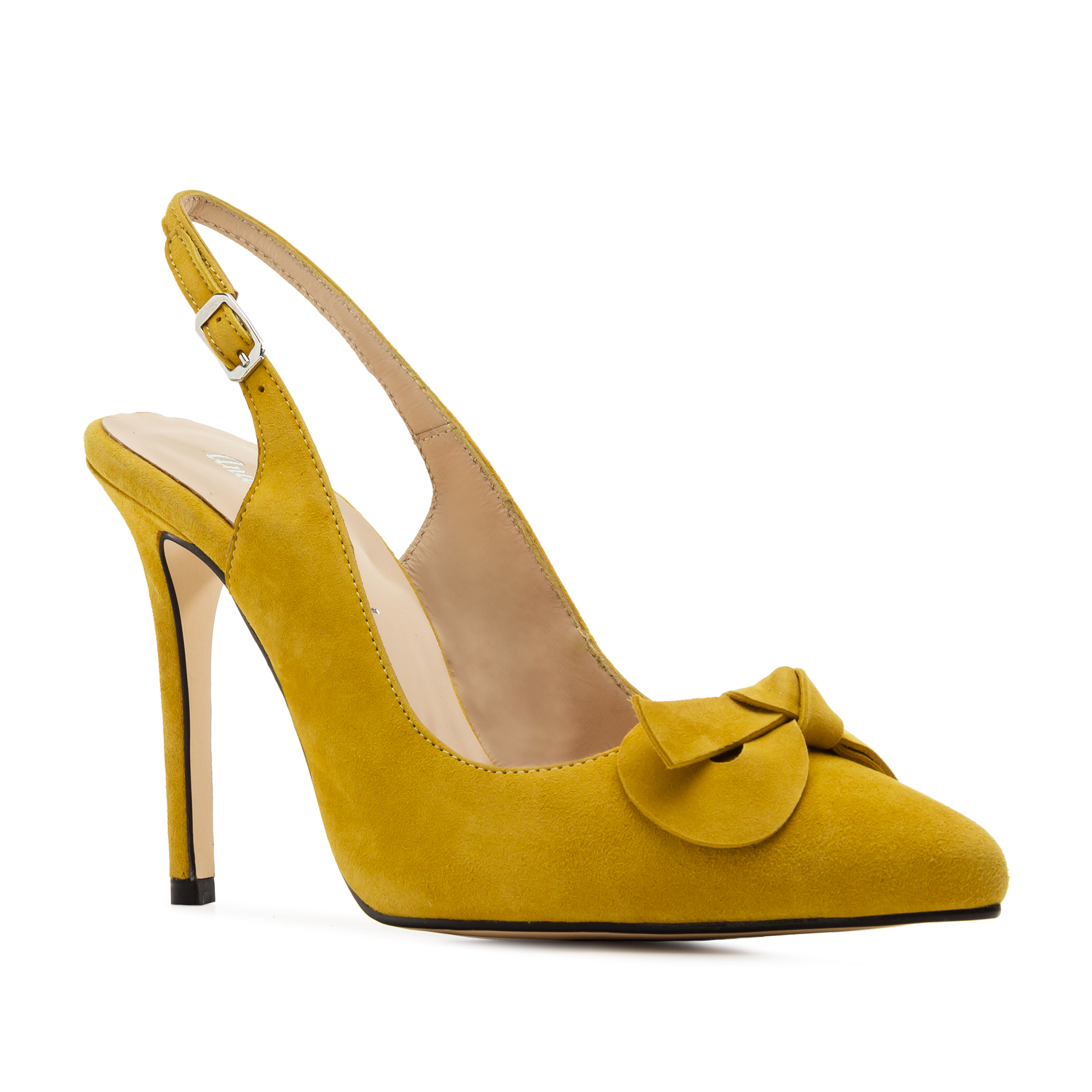 mustard yellow suede heels
