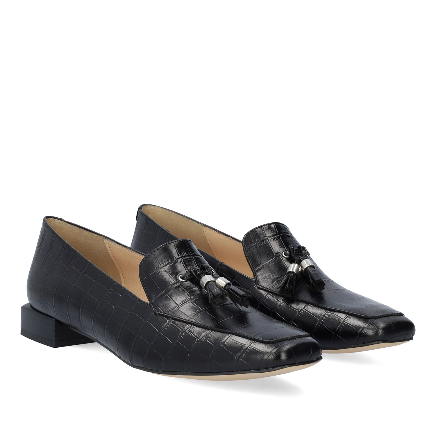 Black Coco leather loafers 