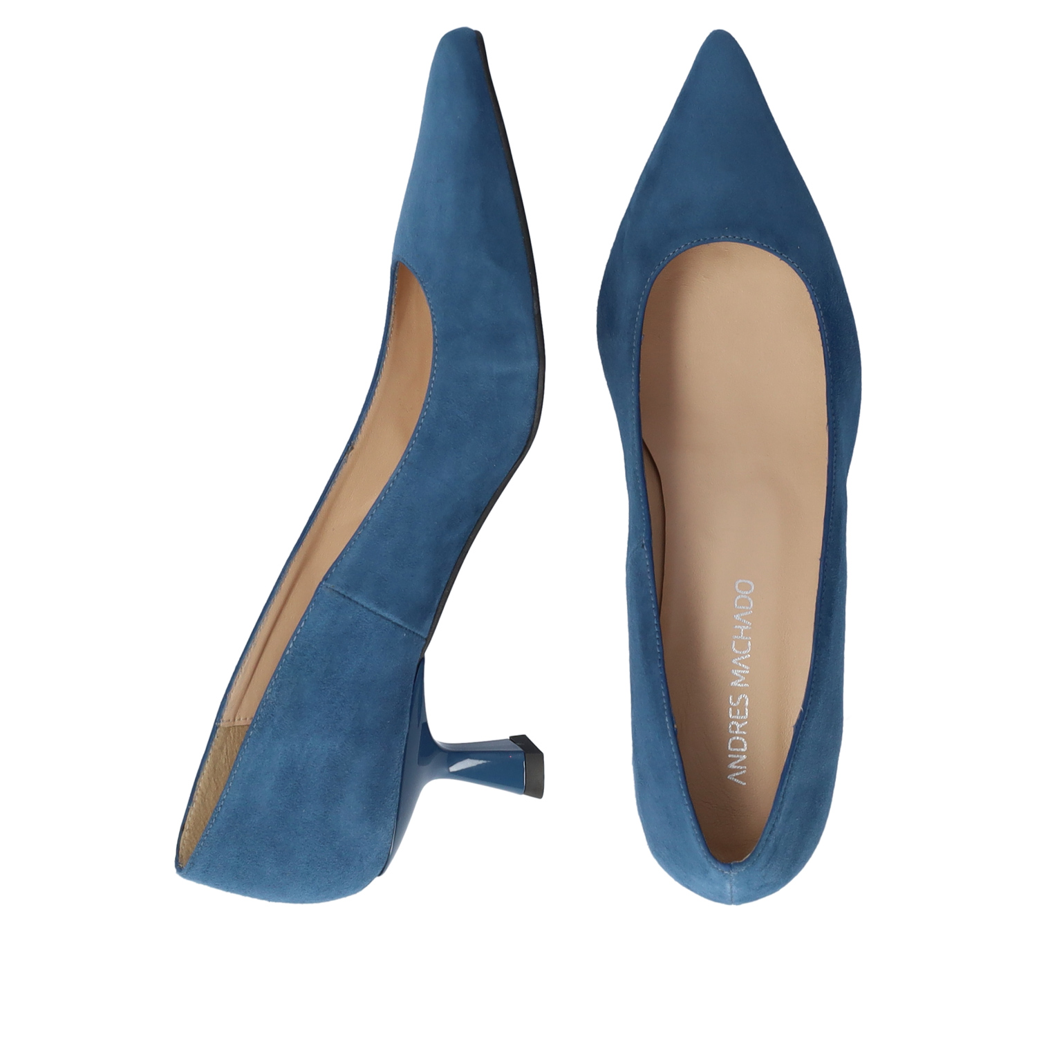 Heeled shoes in navy suede 
