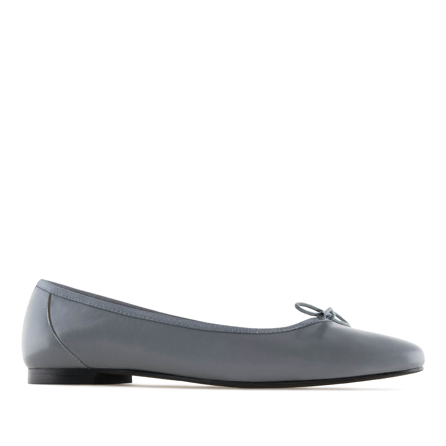 Ballet Flats in Grey Leather 