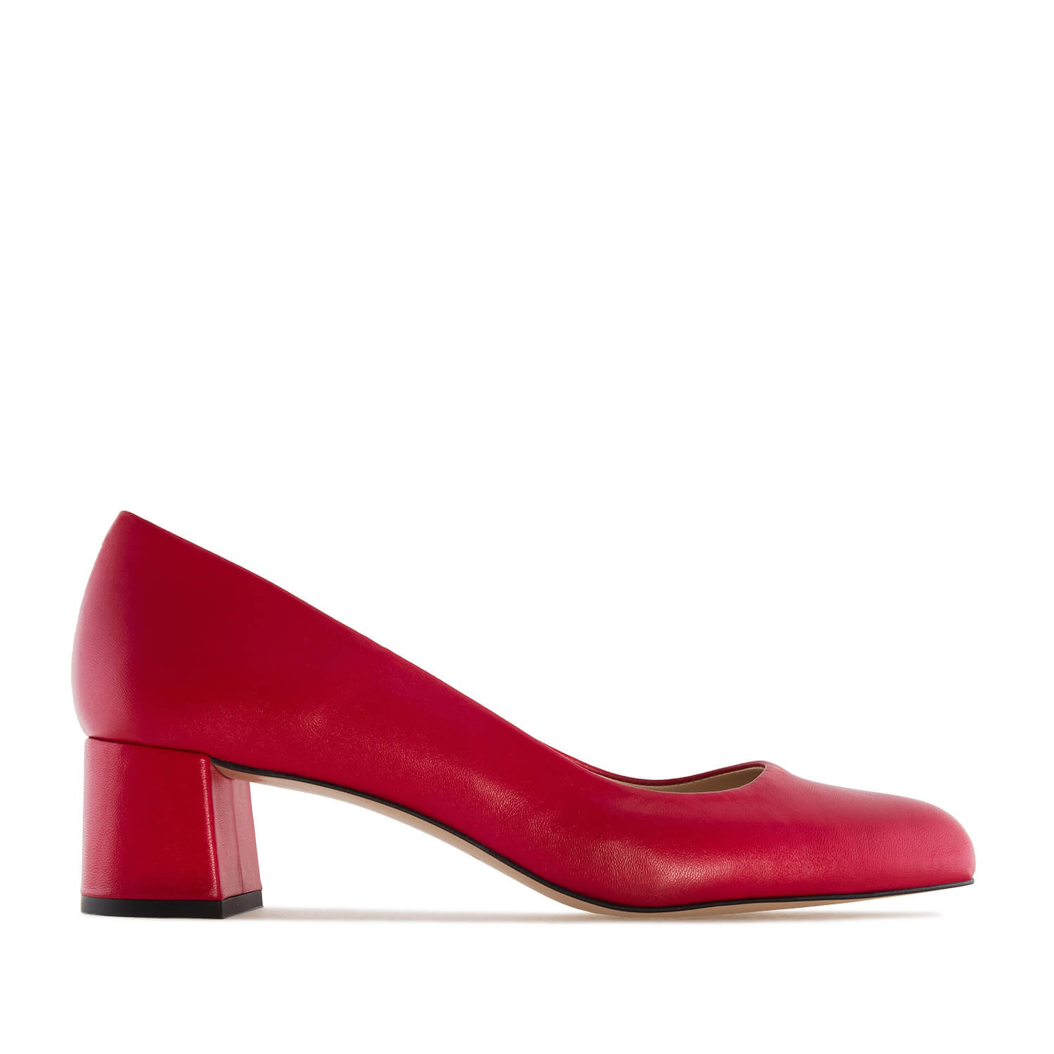 Red Leather Heeled Shoes 