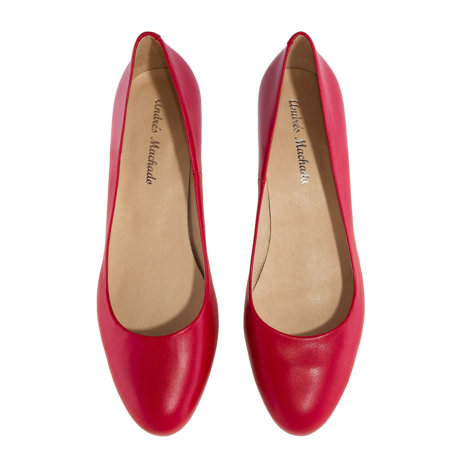 Red Leather Heeled Shoes 
