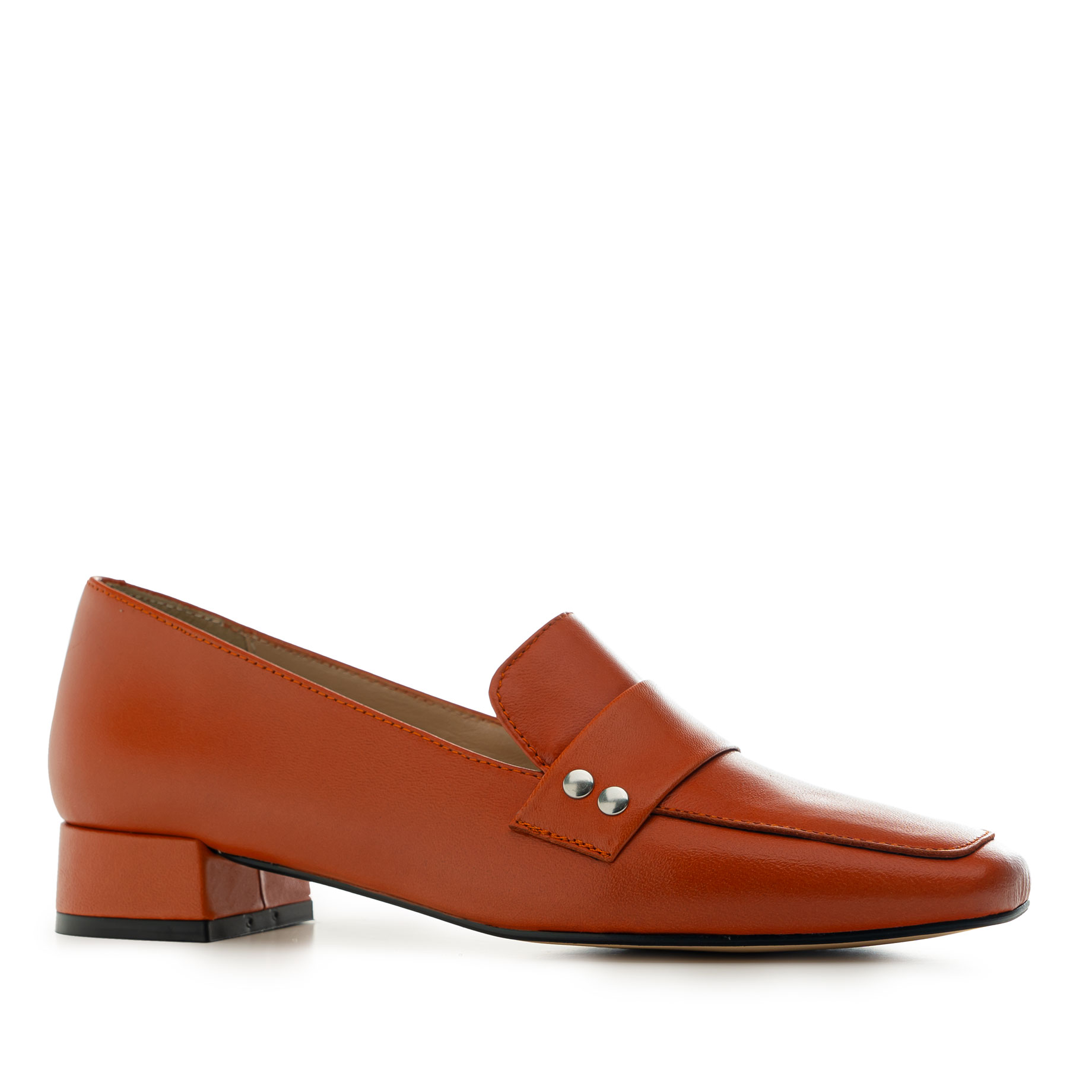 Moccasins in Red Brick Leather 