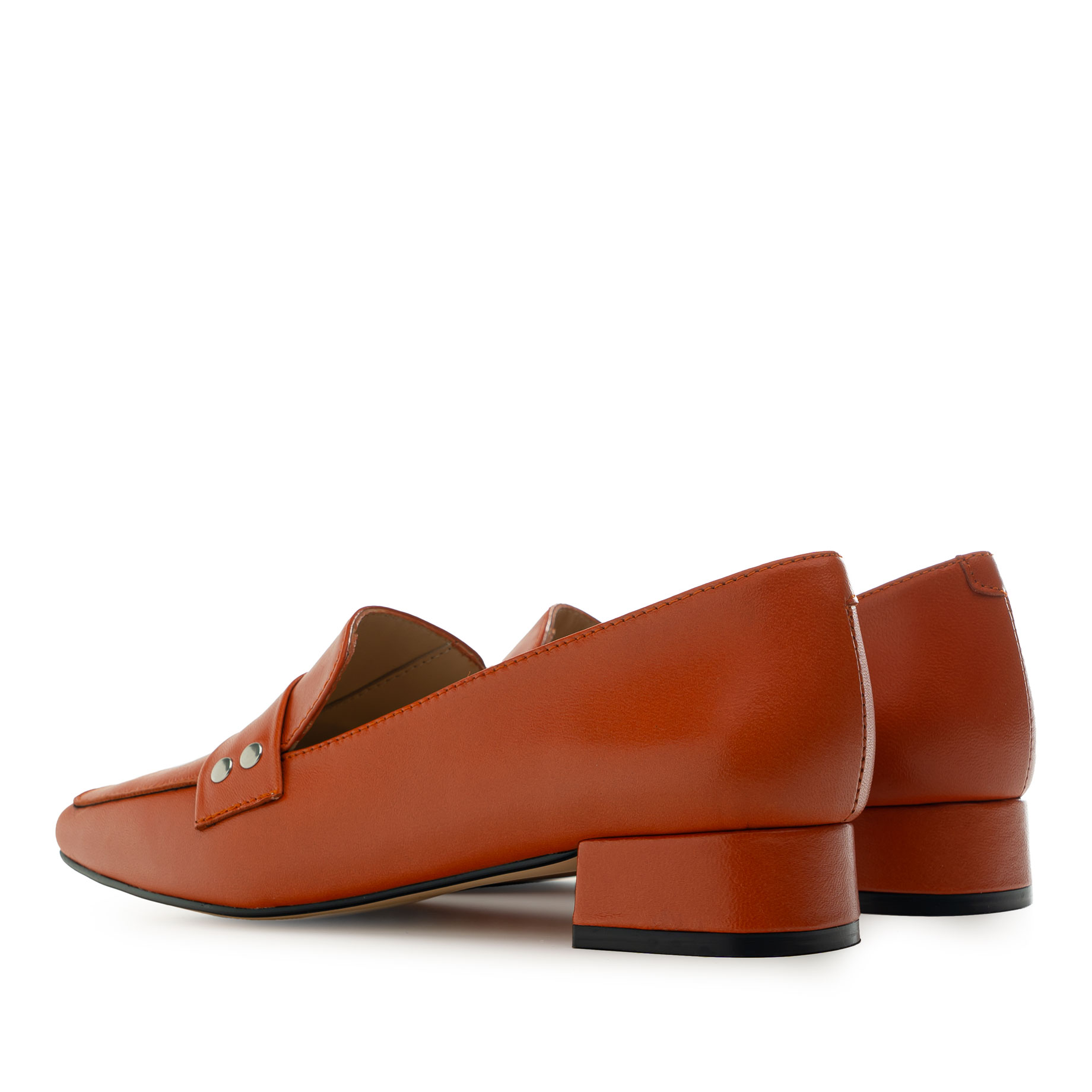 Moccasins in Red Brick Leather 