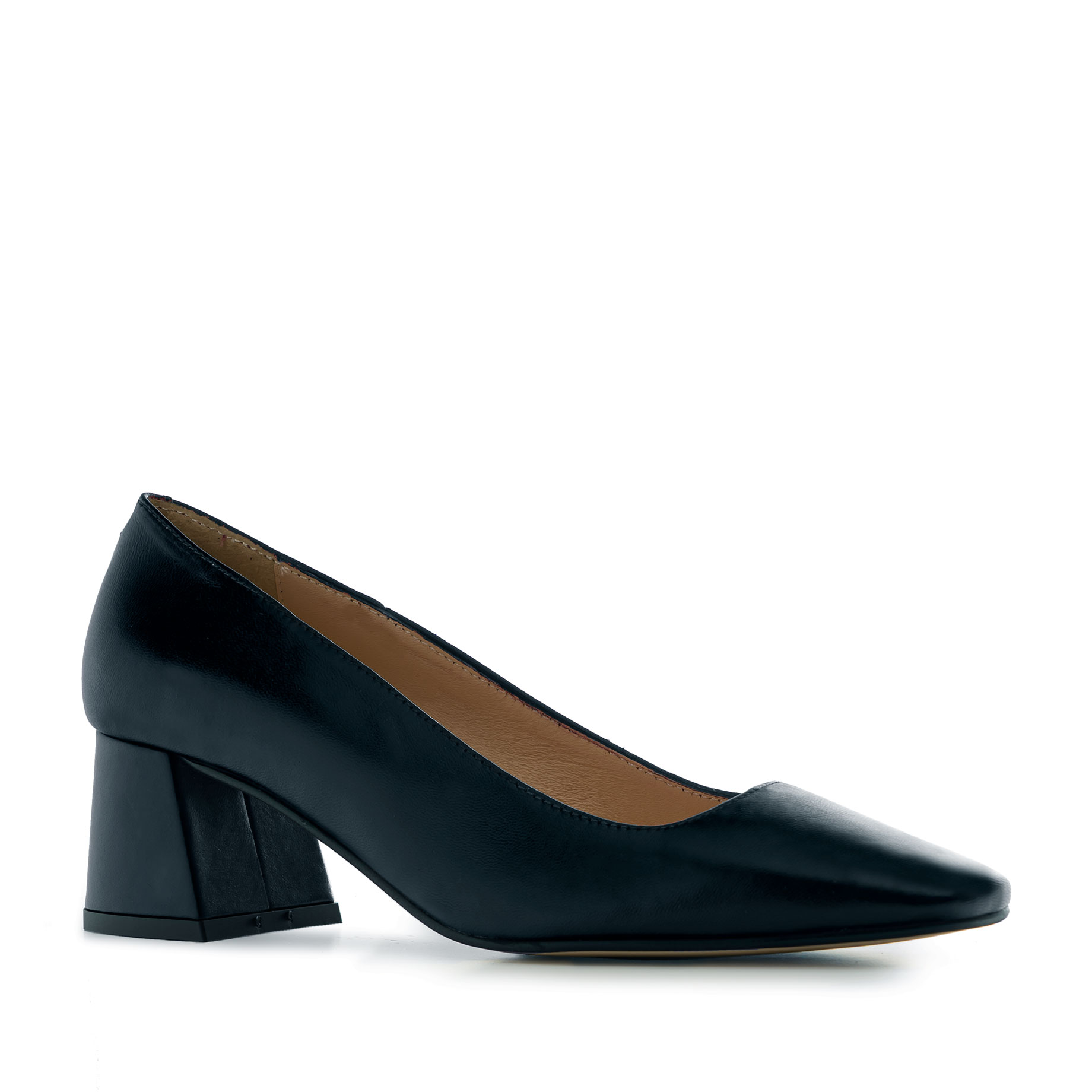 Court Shoes in Navy Leather 