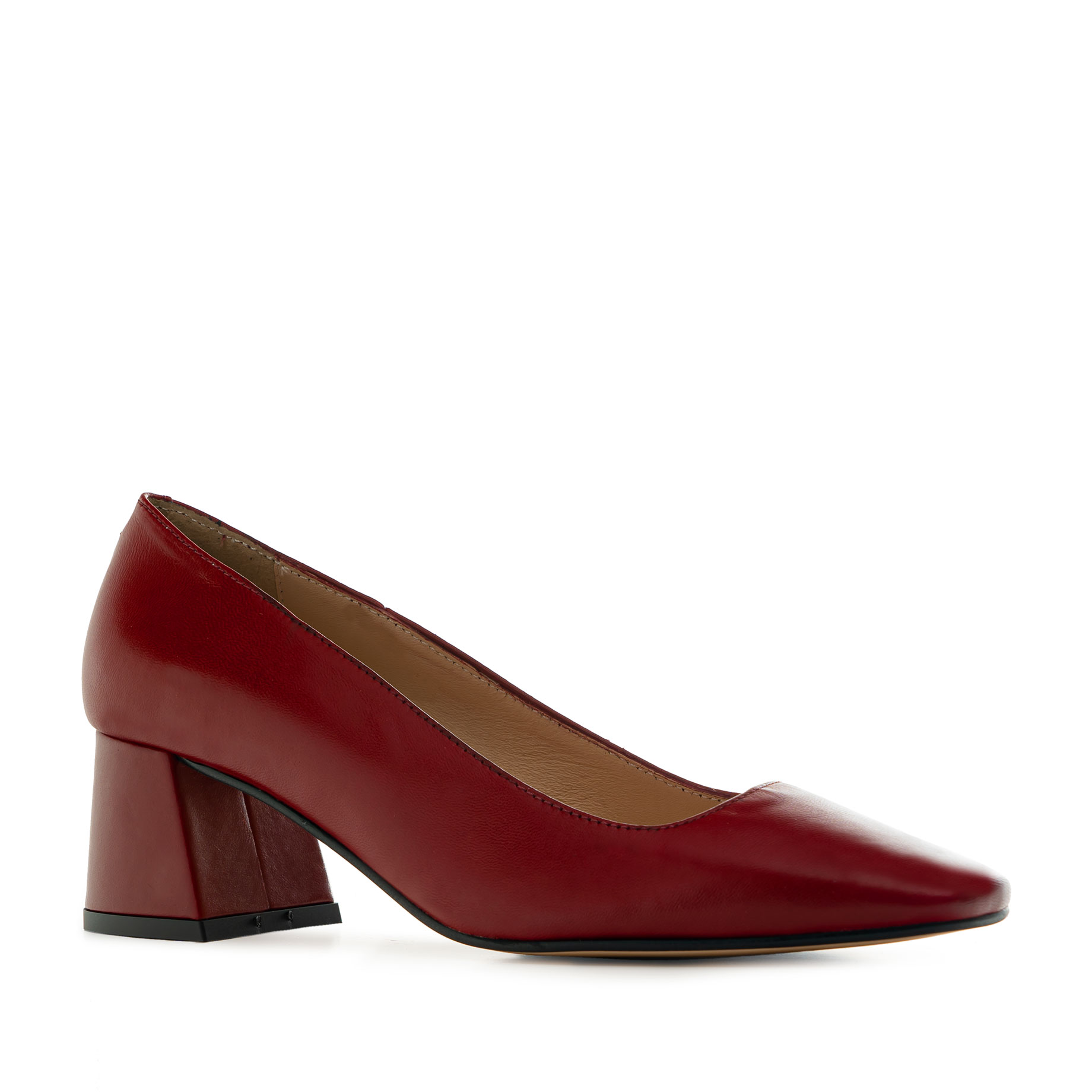 Court Shoes in Burgundy Leather 