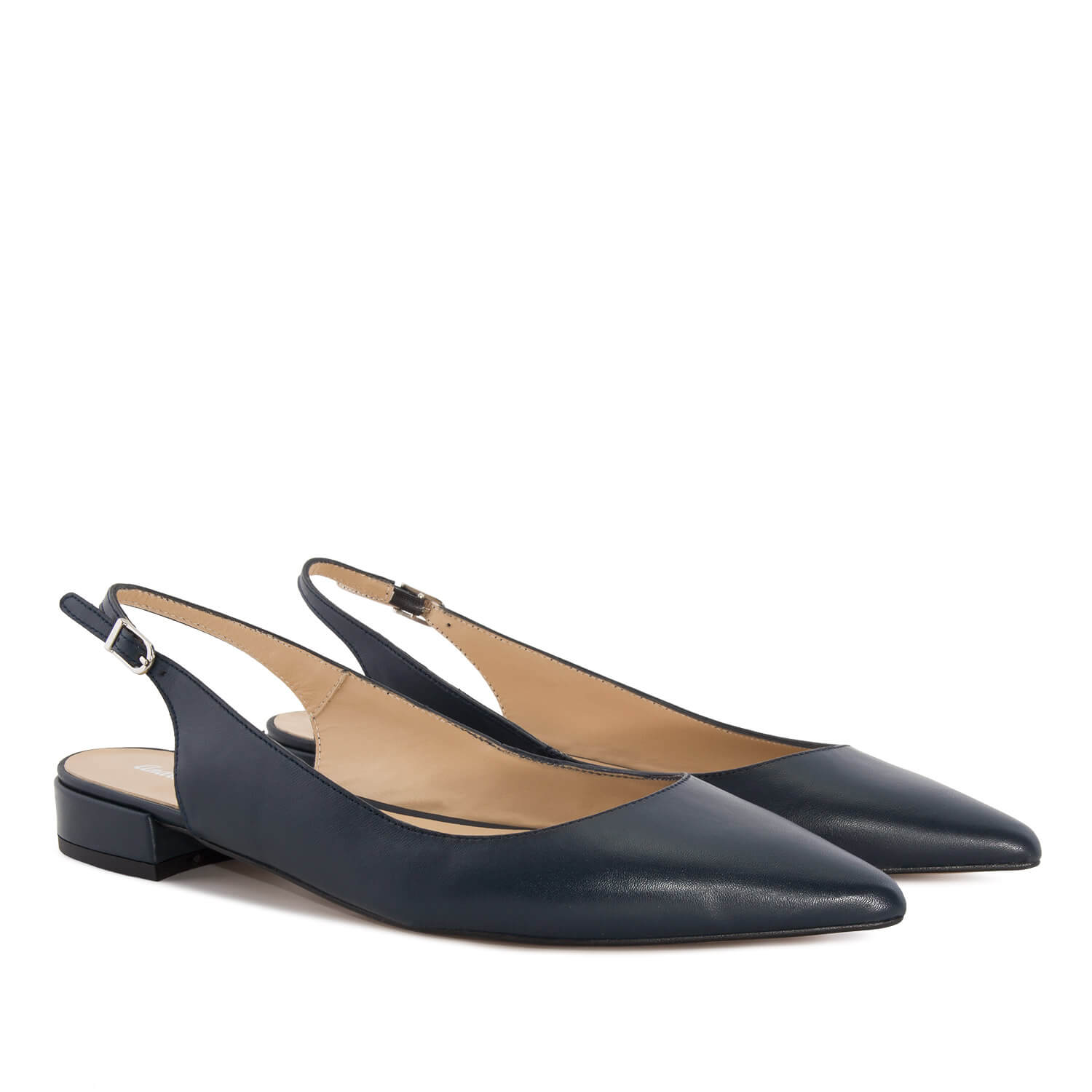 navy slingback flats