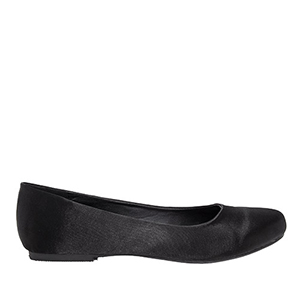 Grandes ballerines en Satin en Noir